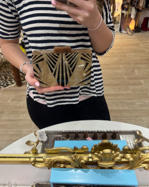 Zebra Print Box Clutch