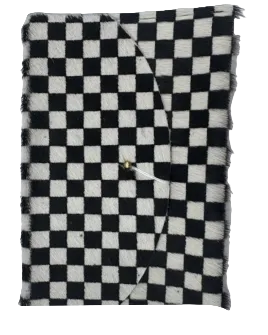 Cowhide Checkered Pattern Clutch