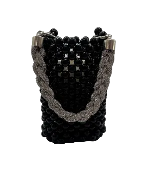 Black Beaded Bucket Bag