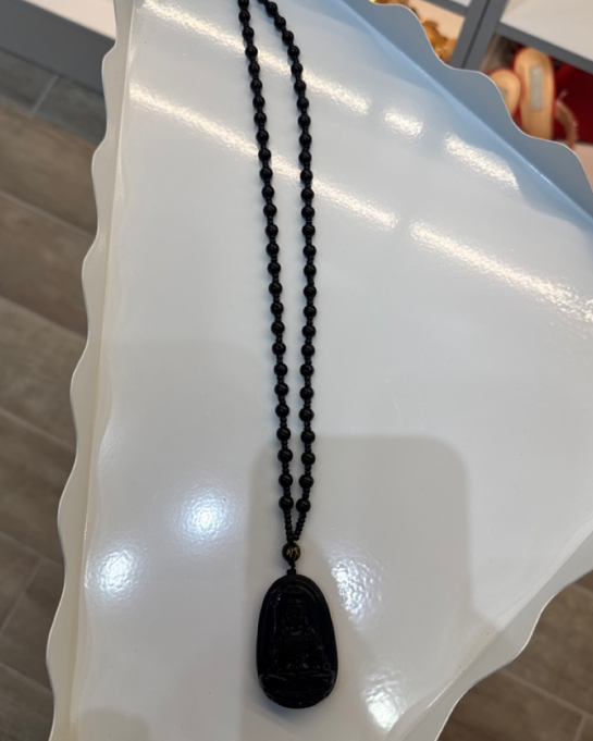 Black Agate Warrior Necklace
