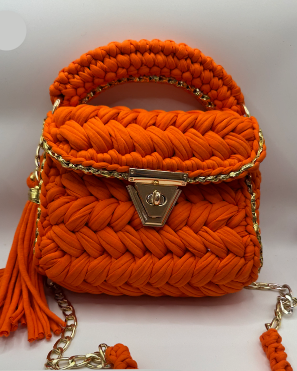 Orange Crochet Bag
