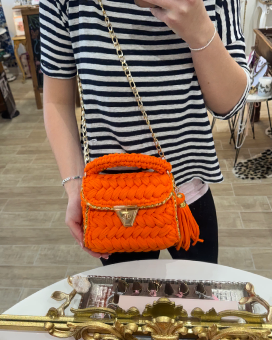 Orange Crochet Bag