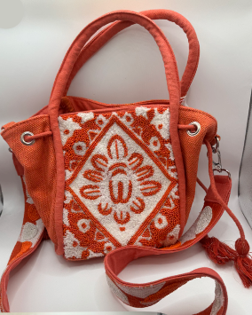 Red Embroidered Bag