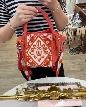 Red Embroidered Bag