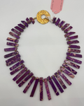 Cristina V. Purple Spike Collar Necklace