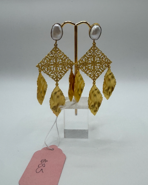 Gold-Plated Freshwater Pearl Earrings