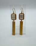 Mother of Pearl 18K Gold Statement Earrings