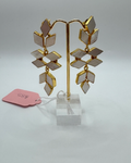 Gold Plated Abalone Statement Earrings