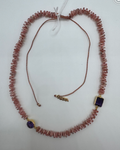 Rhodochrosite & Amethyst Silk Cord Toggle Necklace