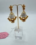 Milky Quartz 14K Gold Heavy Plated Earrings