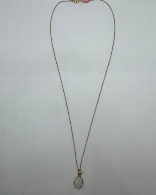 Moonstone Evil Eye Gold Chain Necklace