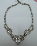 Vintage Rhinestone Swirl Hook & Eye Necklace