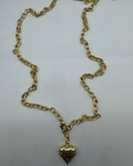 Gold Filled Chunky Heart Wrap Necklace