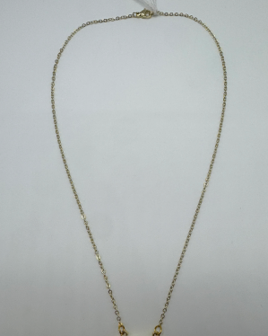Zebra Jasper & Gold Chain Necklace