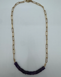 Cristina V. Amethyst 18K Gold Plated Necklace