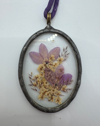 Vintage Forget-Me-Not Pendant Necklace