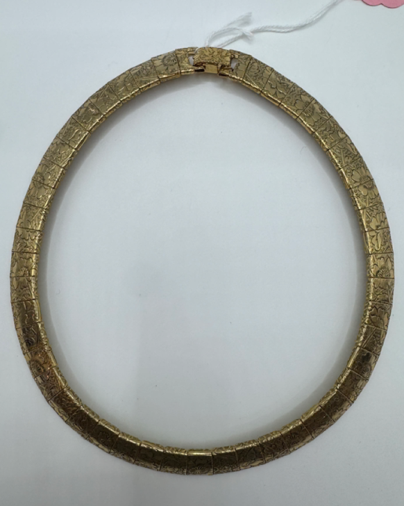 Vintage Gold Tone Choker Necklace