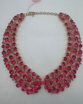 Fuchsia Rhinestone Collar Necklace