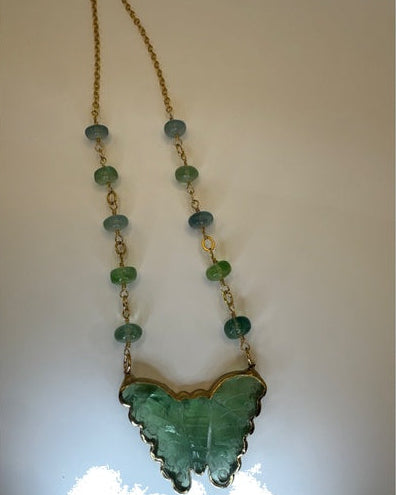Cristina V. Fluorite Butterfly Necklace