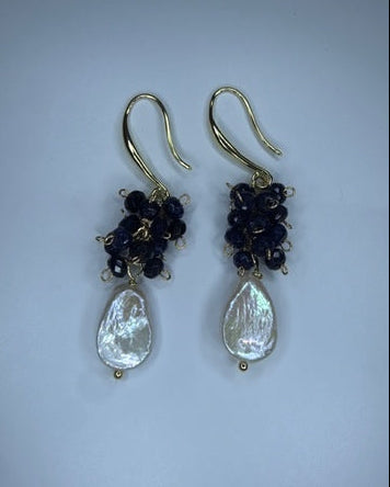 Lapis French Hook Earrings
