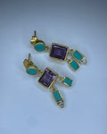 Turquoise Gold-Plated Earrings