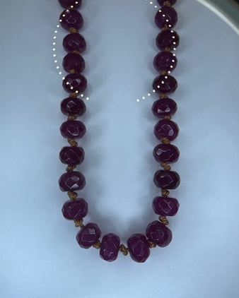 Agate Necklace Gold-Plated Clasp