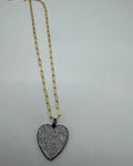CZ Rhinestone Gold Necklace