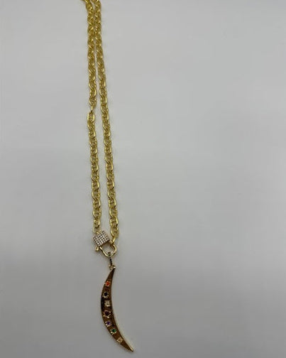 Gold CZ Rhinestone Necklace