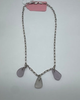 Purple Sea Glass Necklace