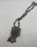 Genuine Stone Necklace with Vintage Prayer Box