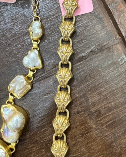 Vintage Signed Capital HOBE Gold Tone Bracelet