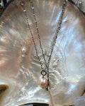 Handmade Moonstone and Pearl Necklace (One of a Kind)