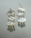 Abalone Cloud French Hook Earrings